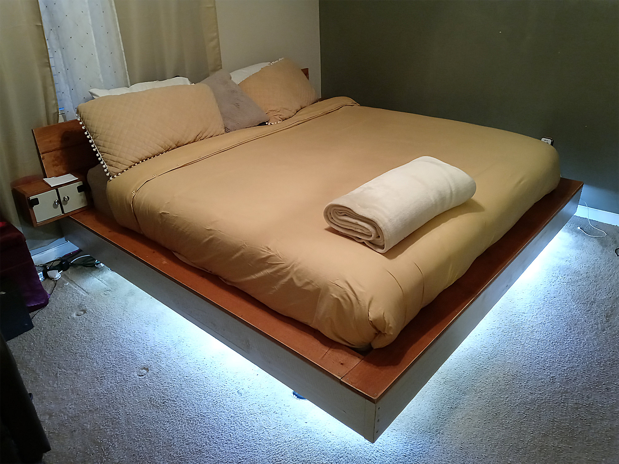 Floating Twin Platform Bed Woodworking Plans Etsy Canada