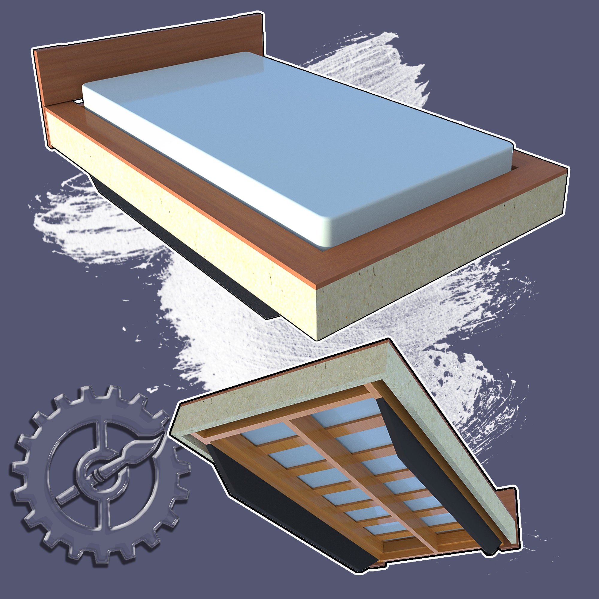 Floating Twin Platform Bed Woodworking Plans Etsy