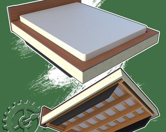 Floating Queen Platform Bed Woodworking Plans