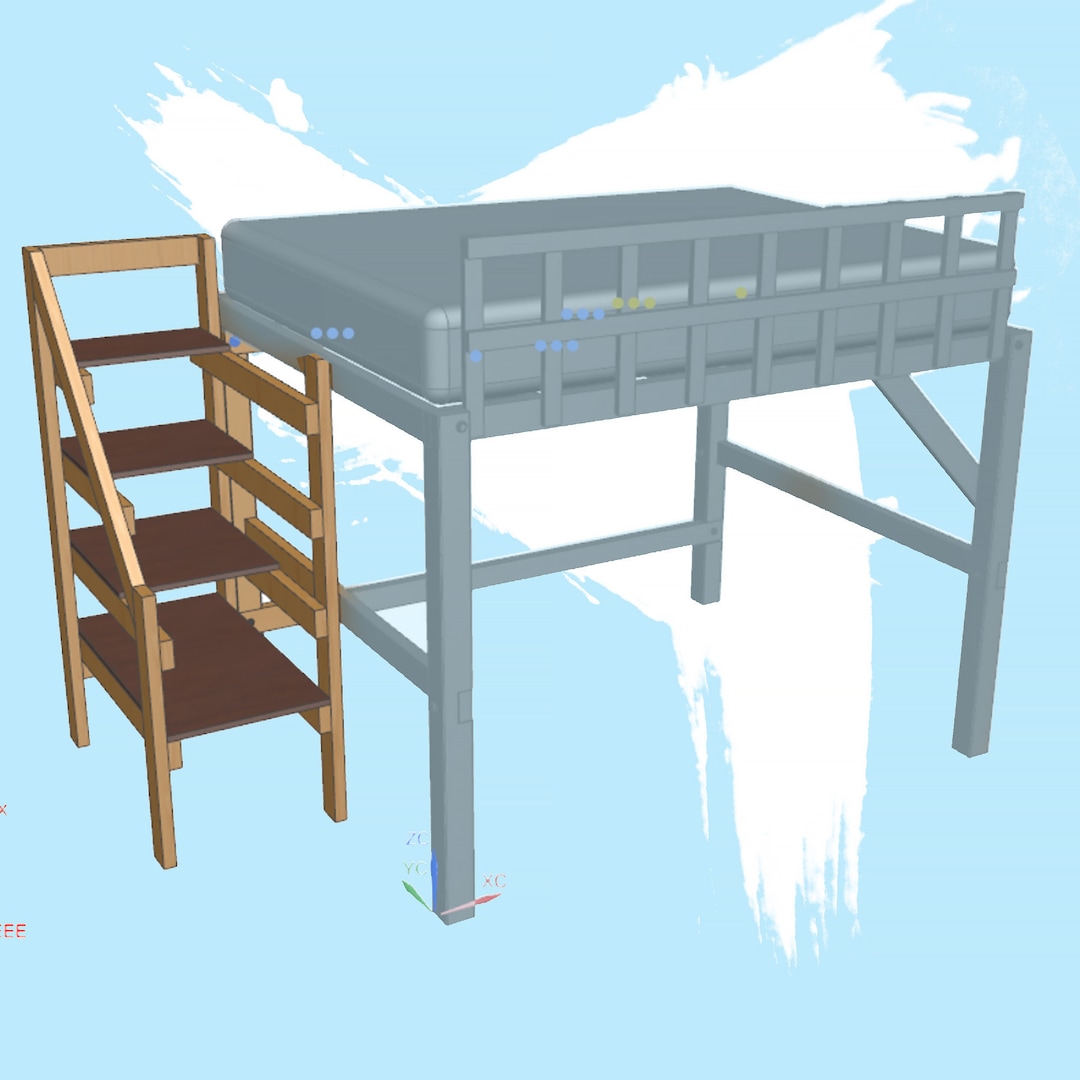 Stairs for Loft Bed Woodworking Plans Etsy