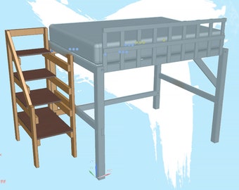 Escaliers pour les plans de menuiserie de lit mezzanine