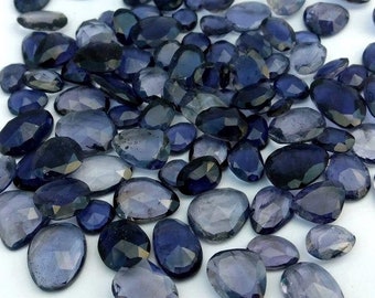 Iolite Leaf Carved Slices Iolite Slices Natural Iolite Carved Slices Iolite Carved Slices 16x9-8x7 MM,