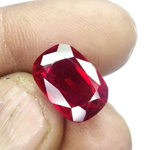 Burmese Pigeon Red Ruby Loose Gemstone Emerald cut Gemstone Jewelry 10 Carat Gemstone &gt;R-2