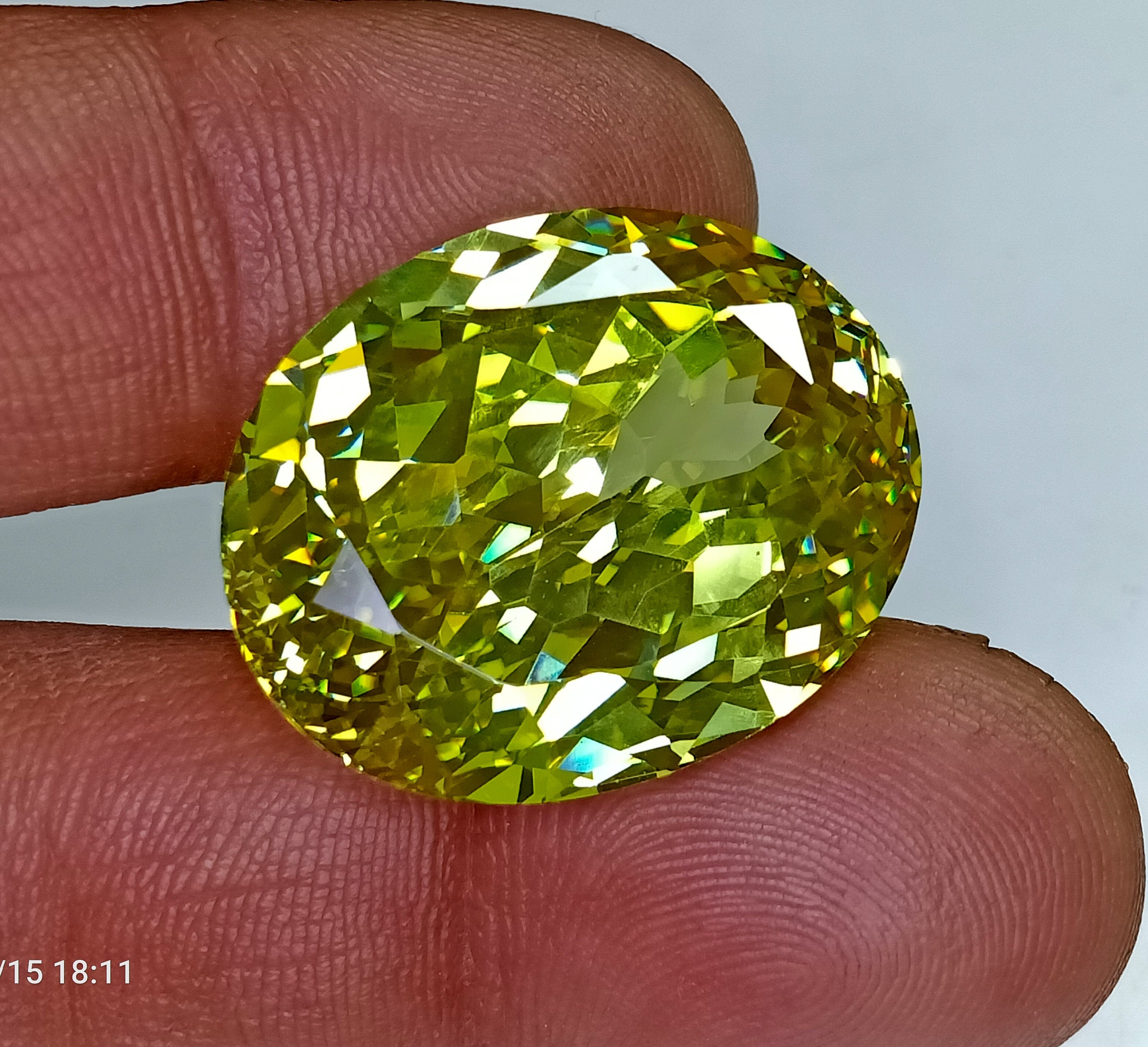 80.60 Carat Beautiful Green Zircon Combodia Oval Cut Brilliant Etsy
