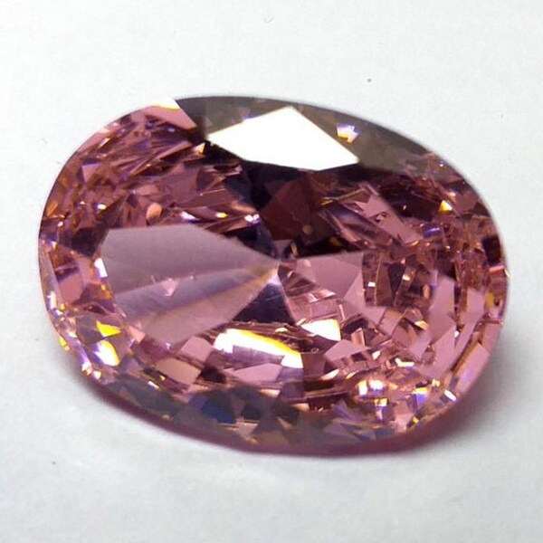 7 Cts. Neon Pink Color Zircon Oval Cut ( 12x10 mm ) Loose Gemstone very beautiful making nice color top quality perfect jewelry making