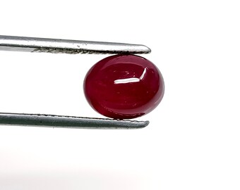 Cabujones ovalados de rubí rojo natural: gema suelta de 5 mm para la fabricación de joyas.