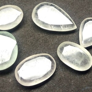 White Zambian Emerald Quartz: AAA Oval & Pear Gemstone