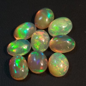 Natural Ethiopian Opal Cabochon: Multi Fire Gemstone, 5.80 Carat