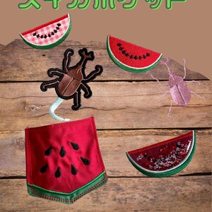 watermelon Beetle embroidery design ,instant download