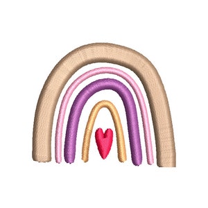 rainbow machine embroidery design ,instant download