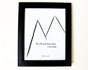 Psalm 46:10 Digital Print - Downloadable Wall Art