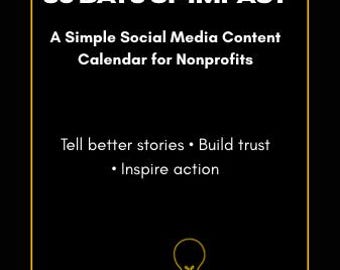 30 Days of Impact | A Simple Social Media Calendar for Nonprofits