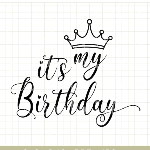 It's my Birthday Svg, Birthday Svg, Birthday Shirt Svg, Png, JPEG