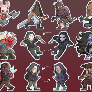 Amuleto acrílico de 2,5 pulgadas de doble cara de Cazadora, Cabeza de pirámide, Doctor, Legión, Frank, Joey, Julie y Susie, Dead By Daylight, Silent Hill