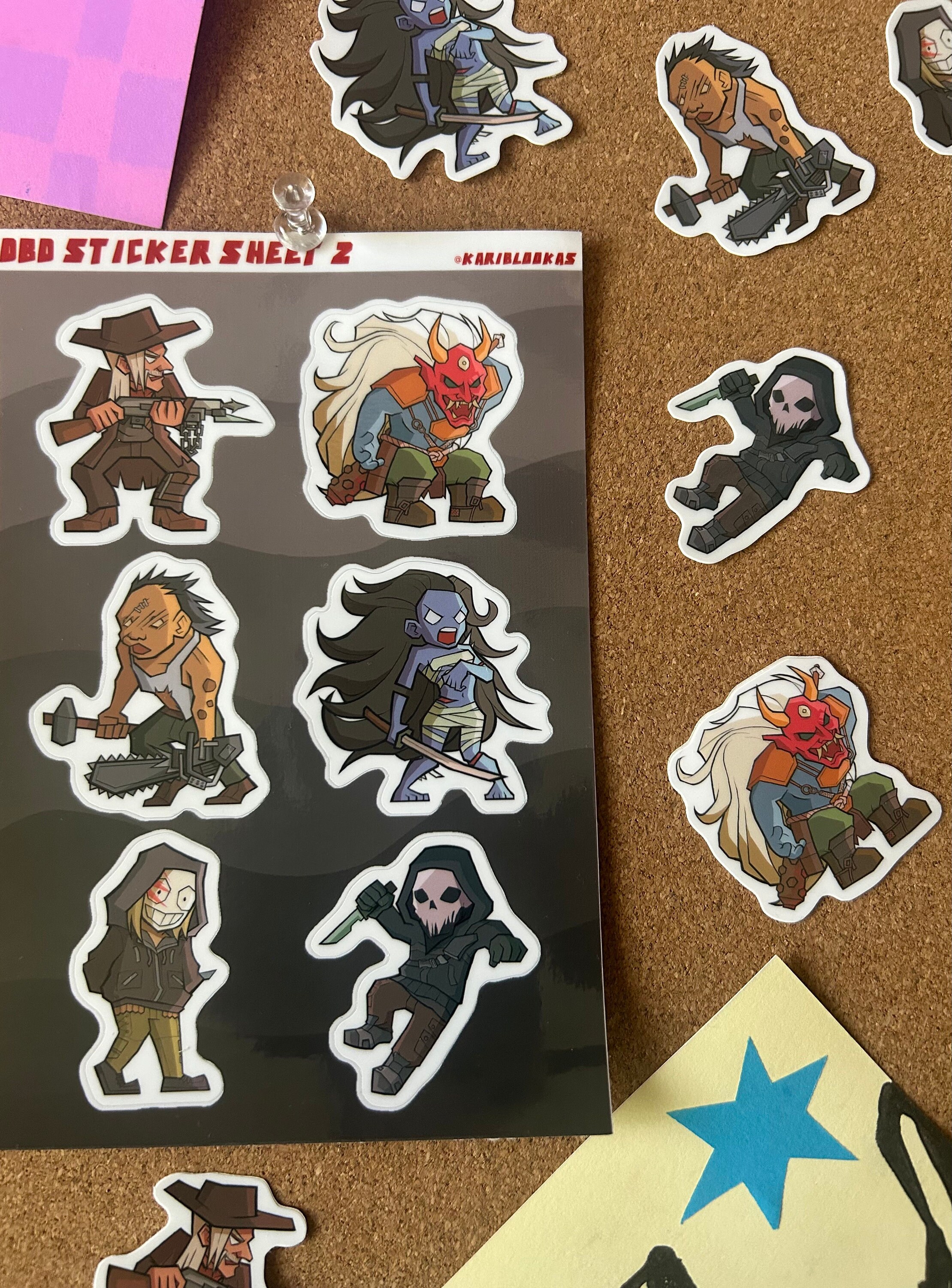 Dead by Daylight Sticker Sheet, Horror Game Characters, Waterproof ...