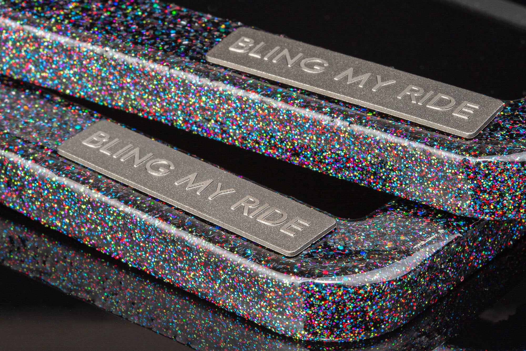 Holographic Black Bling Aussie Number Plate Frame Glitter Car Etsy