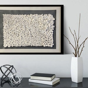 Coral Decor Wall Art, Reef shell, sea coral, 3d clay wall art, Polymer clay sculptor, best decor for beach house and office, mixed media art
