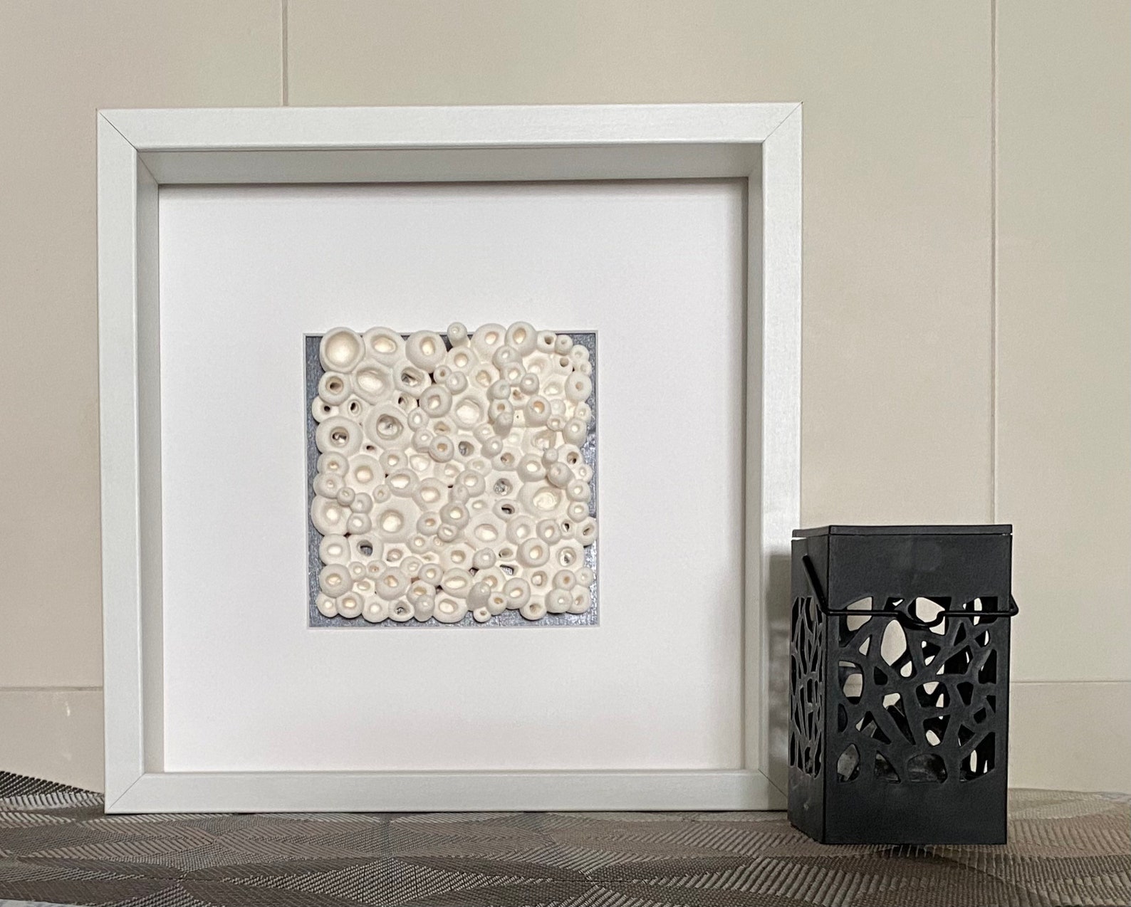 White Coral Wall Art, Reef Shell, Sea Coral, 3d Clay Wall Art, Polymer