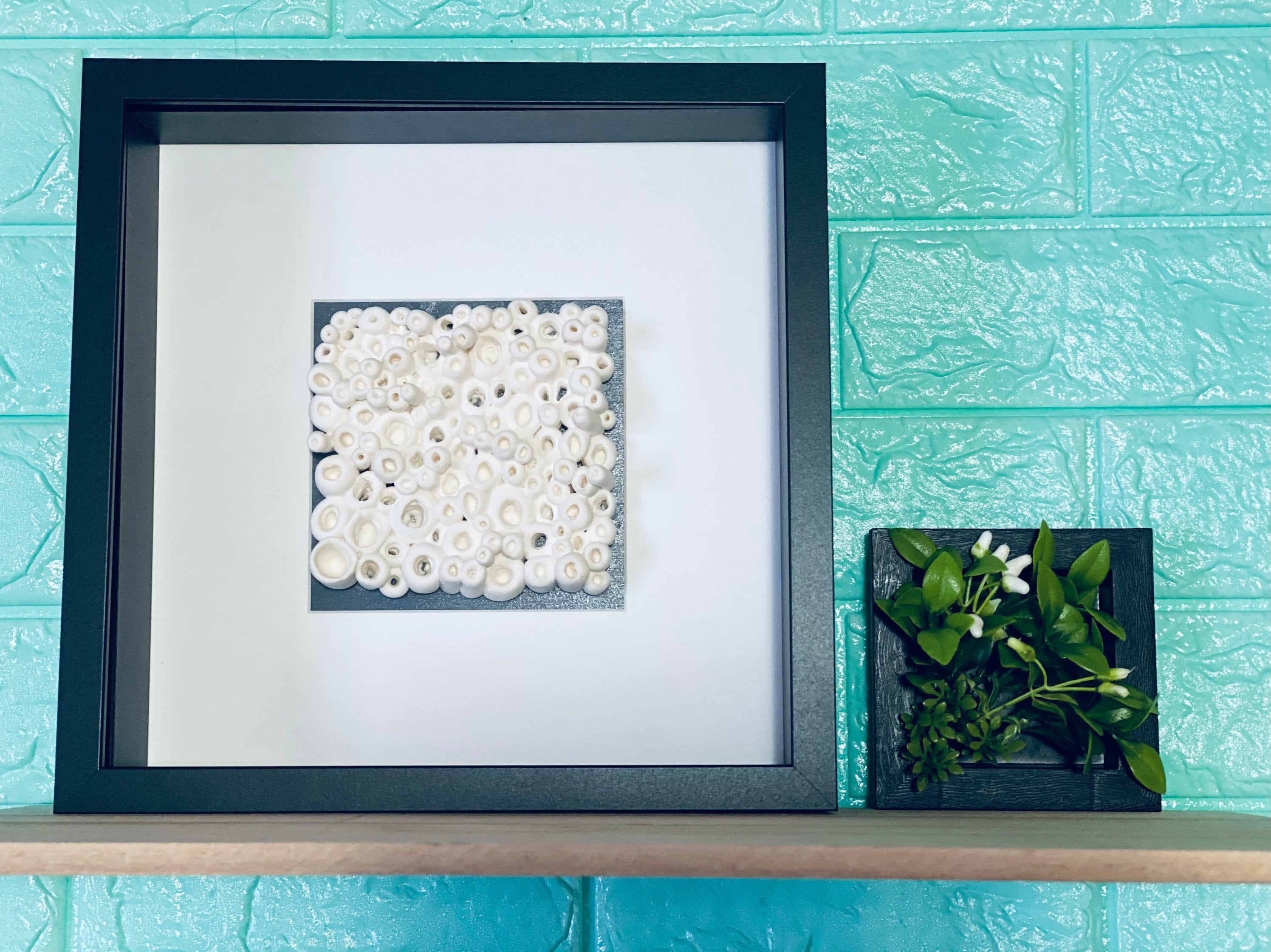 White Coral Wall Art, Reef Shell, Sea Coral, 3d Clay Wall Art, Polymer