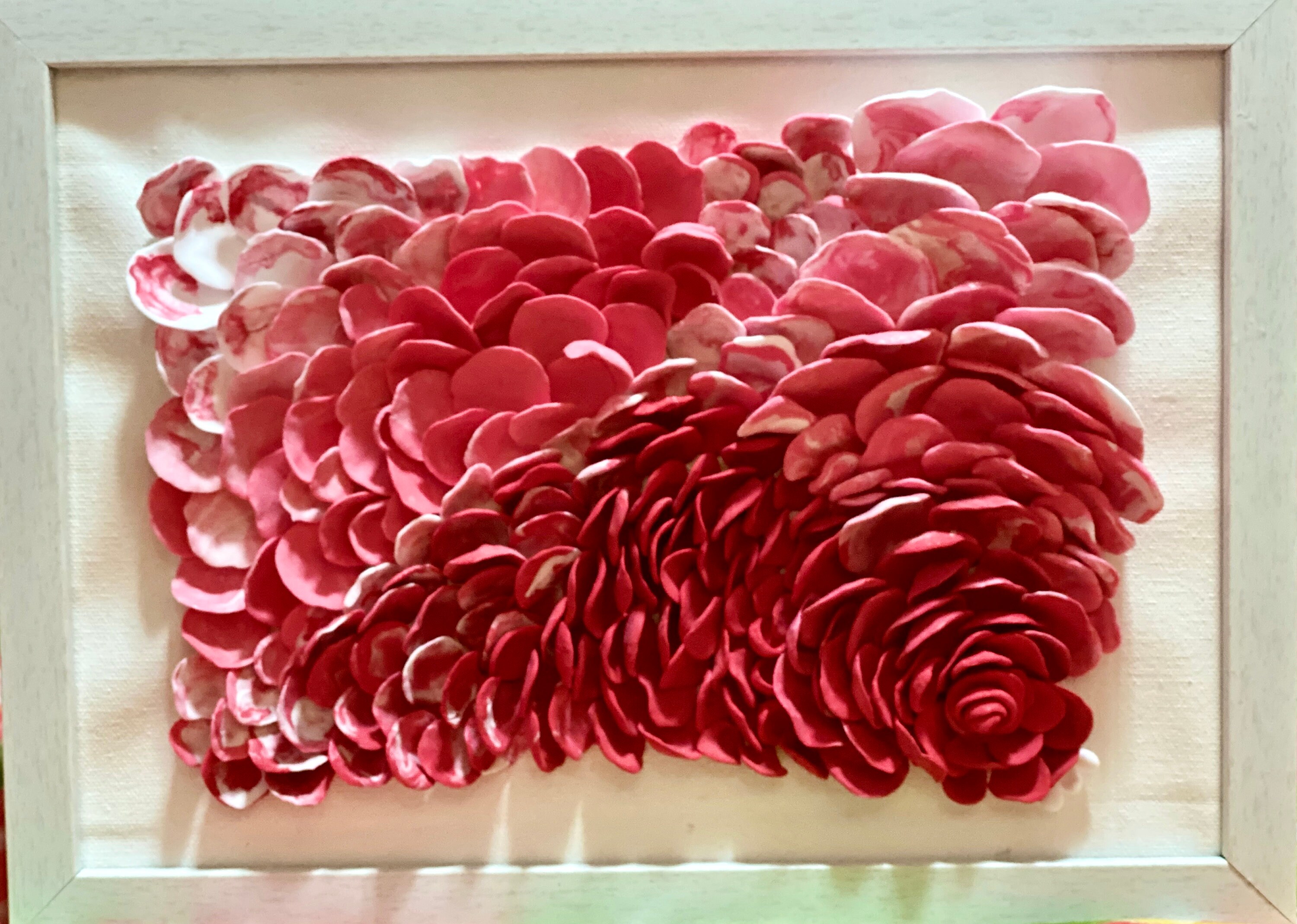 Red rose wall decor Art 3d flower wall art Clay wall Etsy