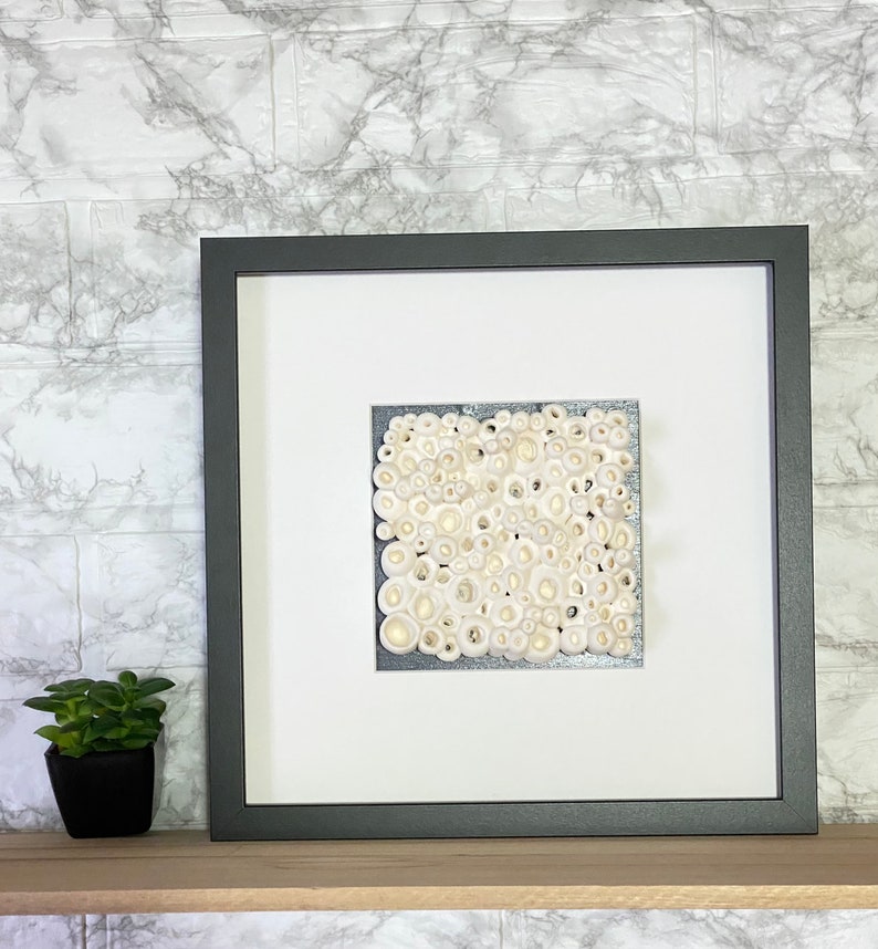 White Coral Wall Art, Reef Shell, Sea Coral, 3d Clay Wall Art, Polymer