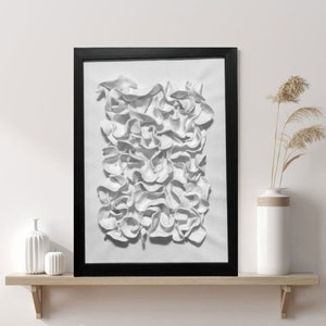 Sea Textured white wall sculpture, wavy coral wall hanging, 3d clay wall art, shell clay wall art, ocean wall decor, nature lover gift