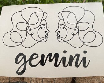 Gemini Decal Sticker For Car Window Laptop And More 1168 Yoonek Graphics