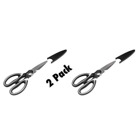 2 Pack Kitchen Shears Heavy Duty Kitchen Scissors Chicken Fish Meat Cutting  Tool