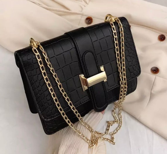 Mini Chain Crossbody Bag Womens Flap Square Purse Fashion Turn Lock  Shoulder Bag - Bags & Luggage - Temu