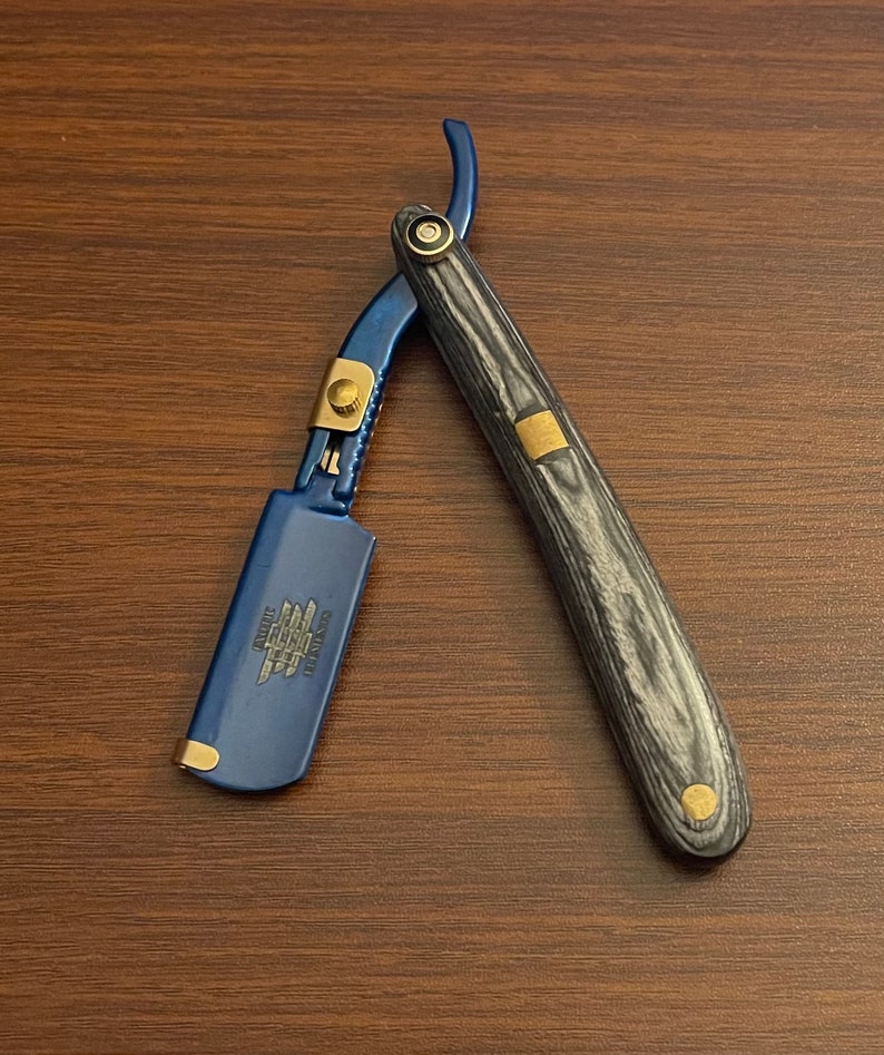 Pro Level Barber Straight Edge Razor Double Edge Blade Black Etsy