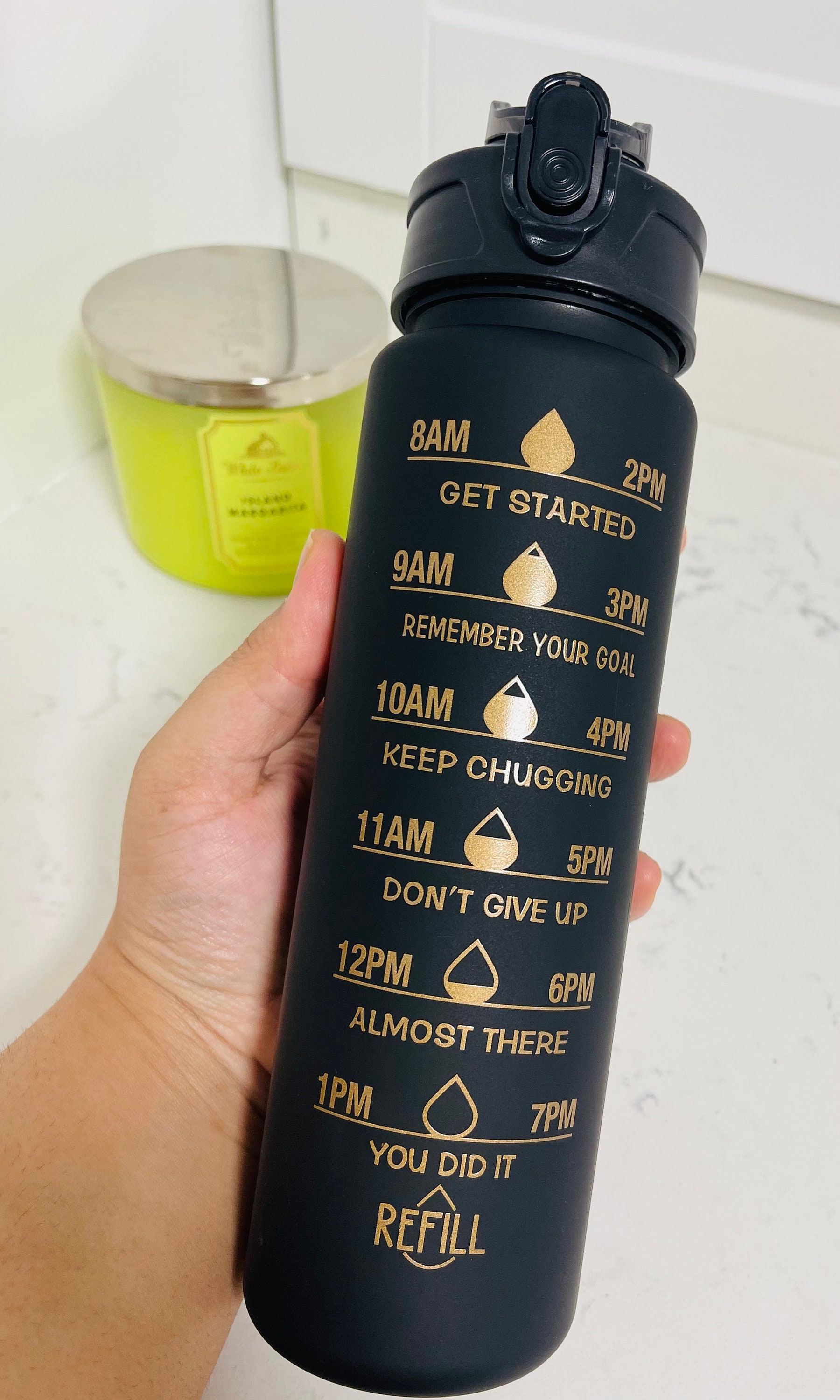 Test Personalized Initial Water Bottle (30 oz)