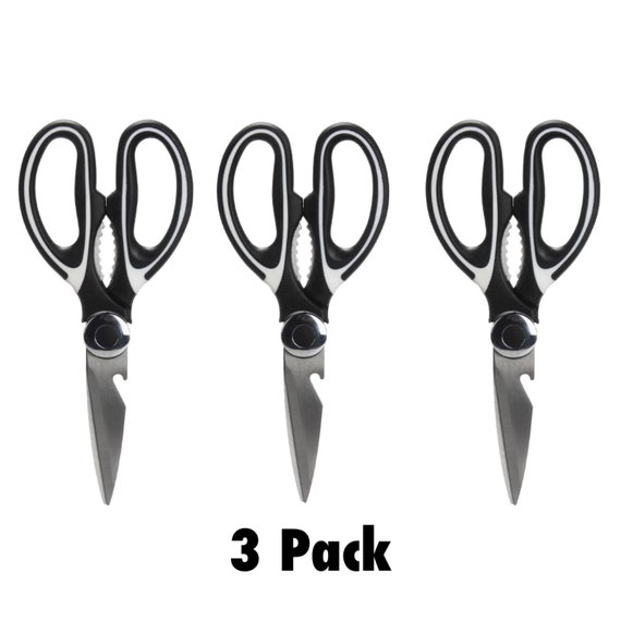 3 Scissors Strong Knives Kitchen Shears Stainless Steel 