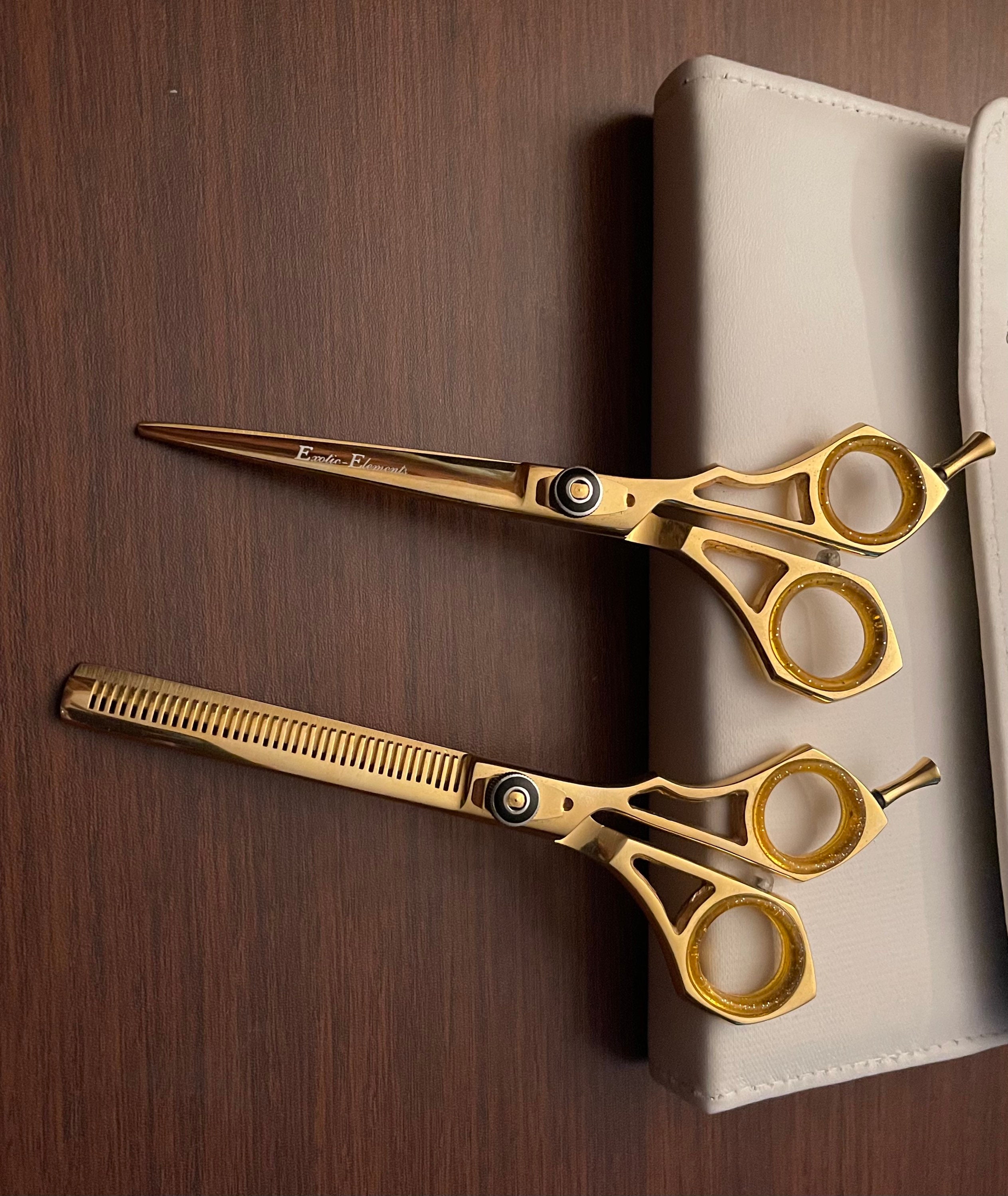 Hair Cutting Scissors Shears Professional Barber Gold and Gold Etsy UK