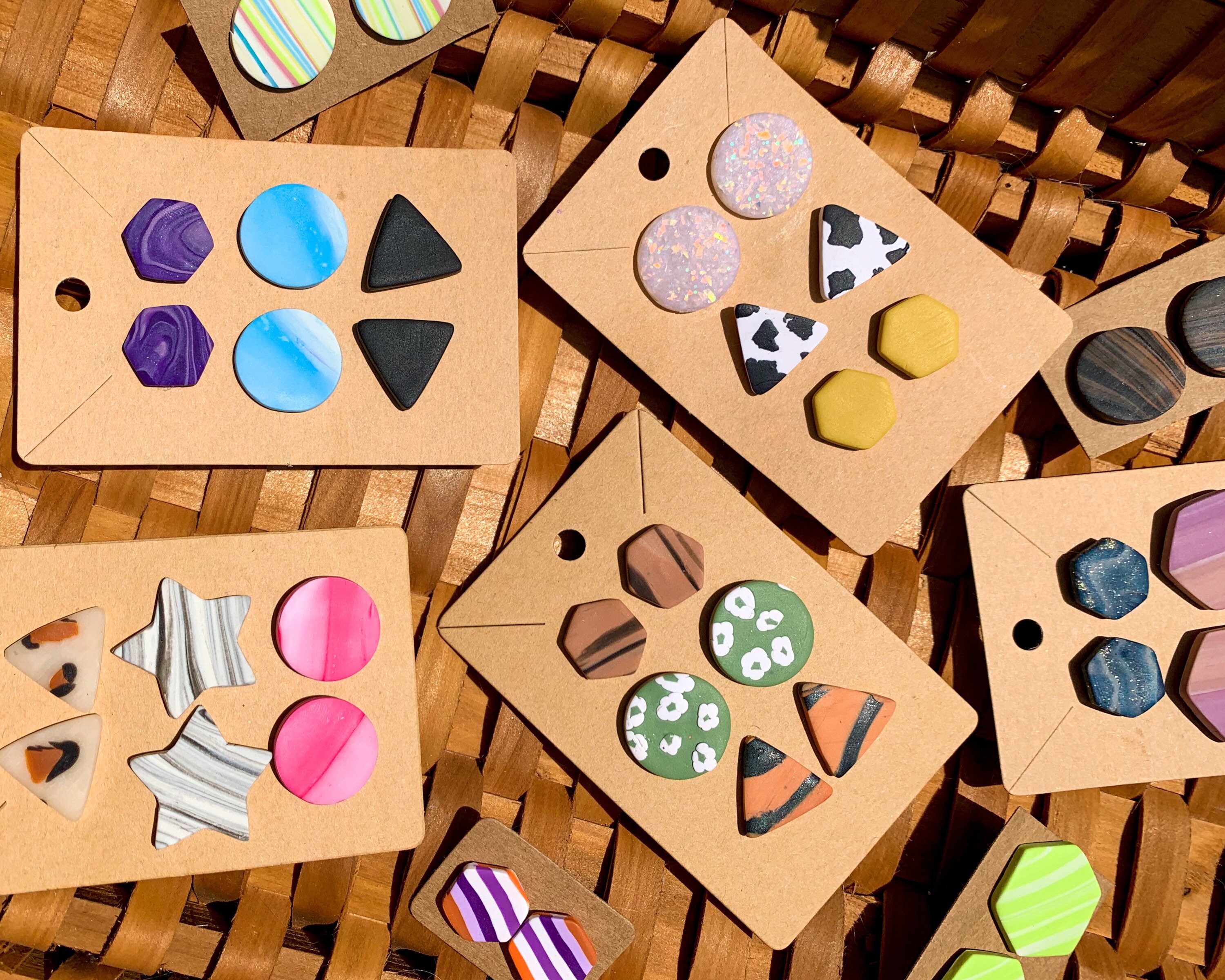 Build Your Own Hypoallergenic Stud Pack - 3 Pairs of Polymer Clay Sta…
