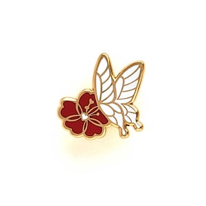 Butterfly and Flower Pin - Glow in the Dark