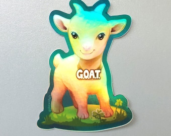Baby Goat G.O.A.T. Holographic Sticker