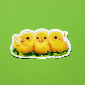Yellow Baby Chicks Sticker
