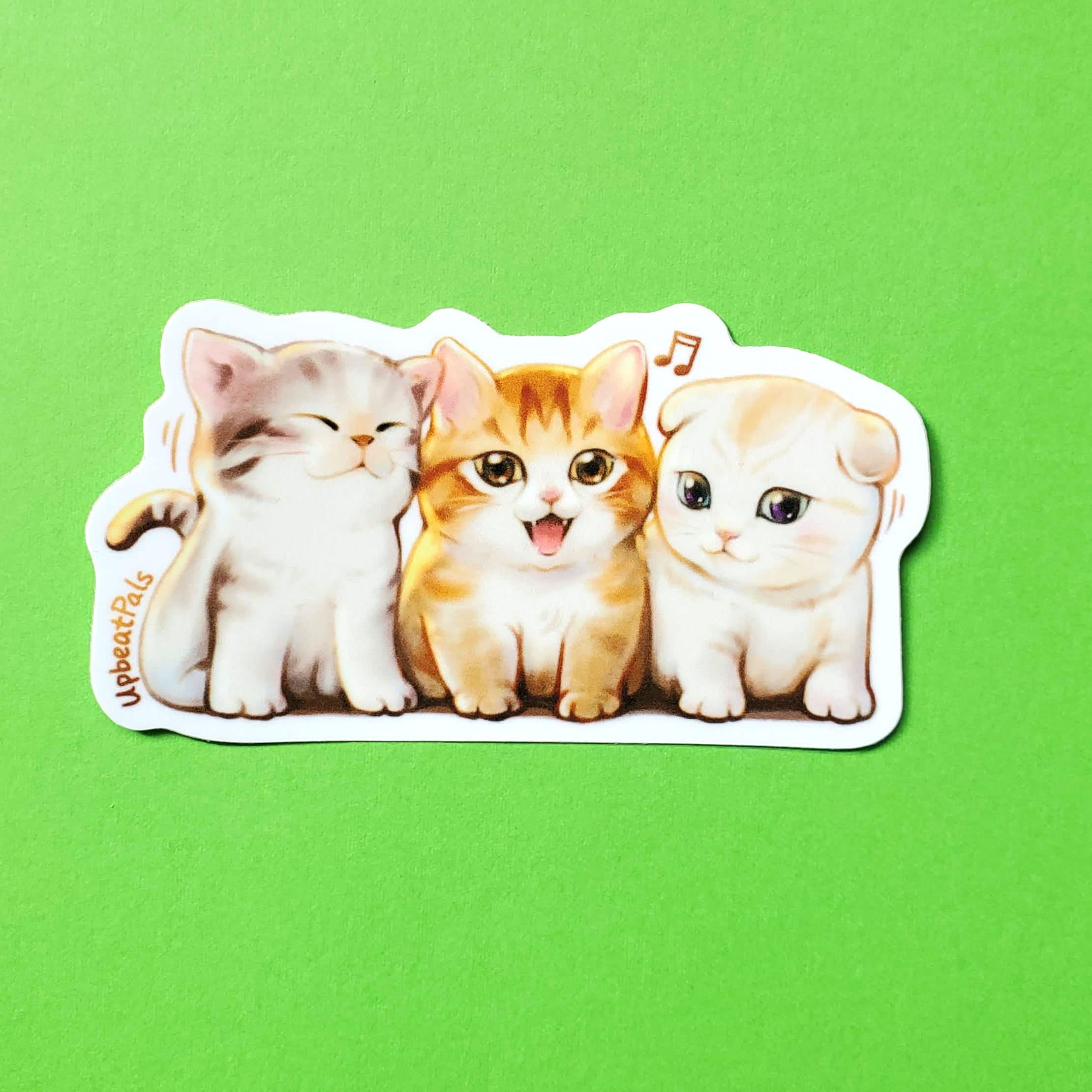 Cute Kittens Sticker, Tabby Cat Baby - Etsy
