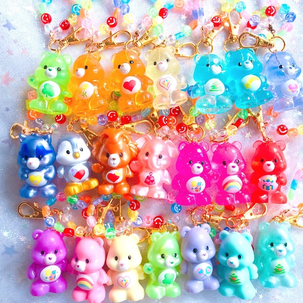 Porte-clés arc-en-ciel, breloques kawaii, breloques mignonnes, cadeau pour elle, cadeau pour les filles