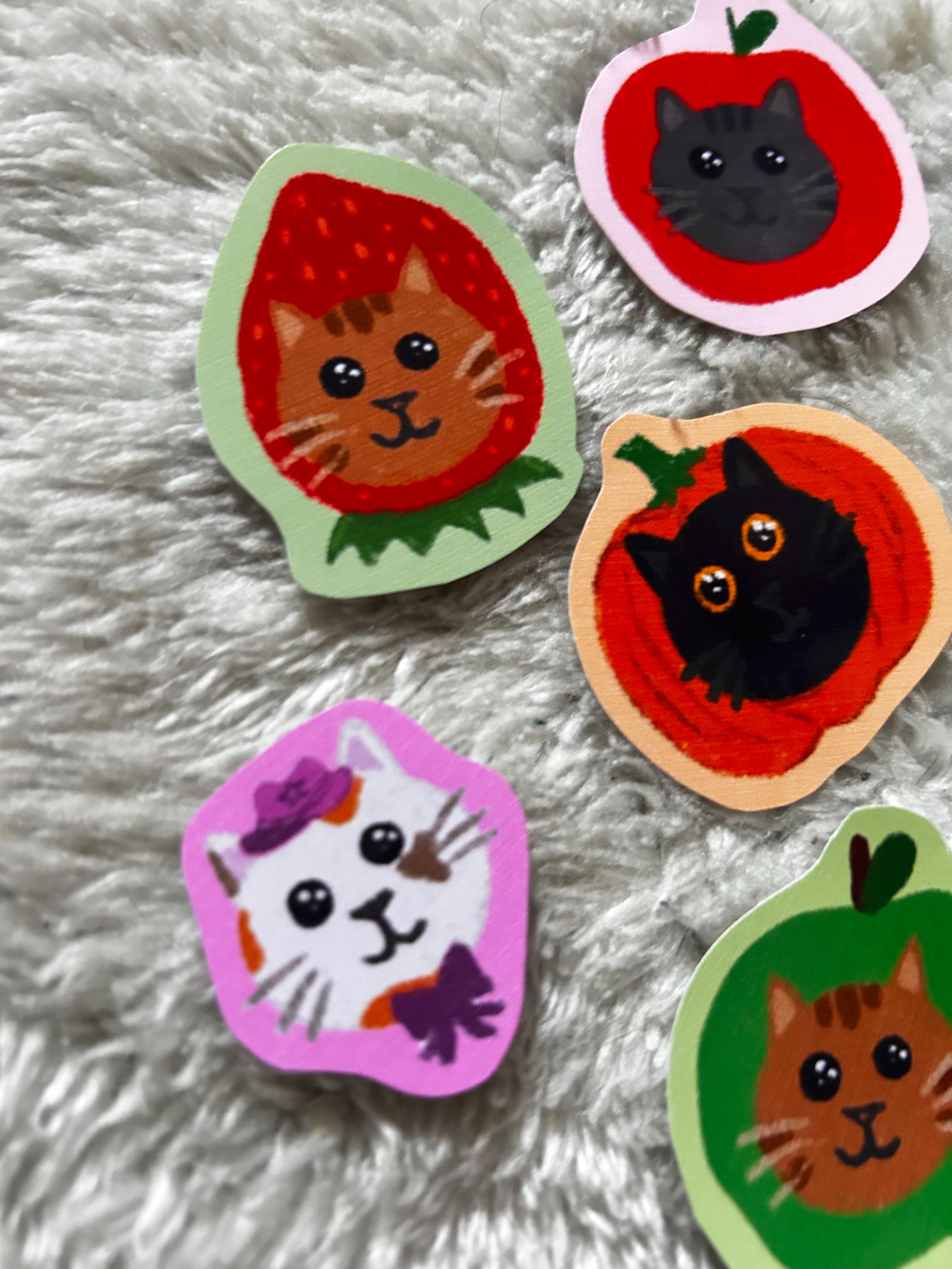 Cats in Hats Sticker Pack , 10 Stickers , Cute Cat Stickers - Etsy