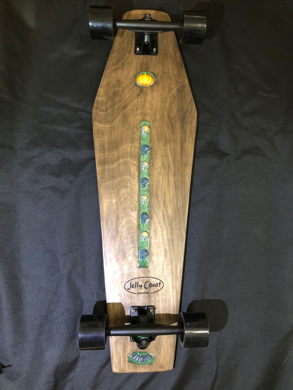 Coffin longboard skateboard glow in the dark deck epoxy Etsy