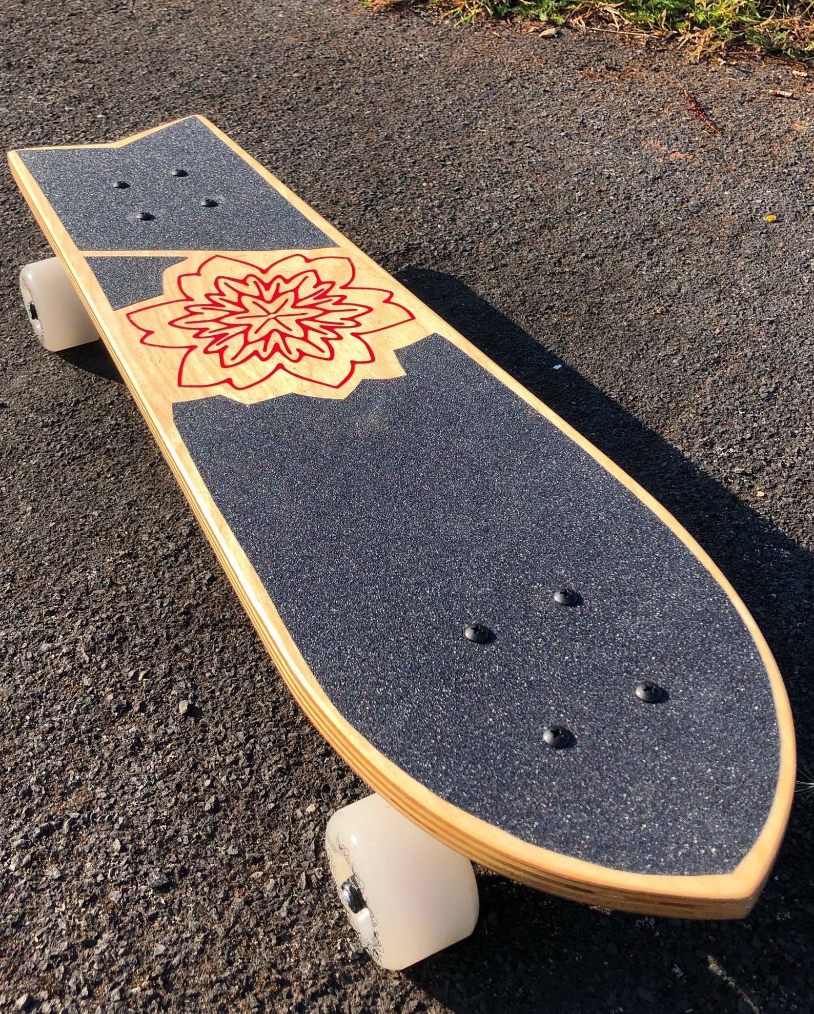 Handcrafted Skateboard Flat Cruiser Deck 27 Skateboard Etsy