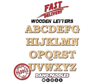 Wooden English Capitalized Alphabet Letter Word for Greek Fraternity Sorority Craft Dang Paddles | Cost Per letter