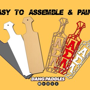 18 Greek Web Paddle Big Little for Fraternity Sorority with Traditional Dang Paddles Craft image 3