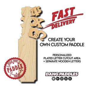 Build Custom Greek Letter Handle DIY Unfinished Unassembled Paddle – Loose Greek Letter Pieces Big Little Craft Paddles Fraternity Sorority