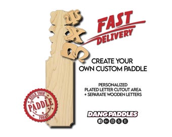 Build Custom Greek Letter Handle DIY Unfinished Unassembled Paddle – Loose Greek Letter Pieces Big Little Craft Paddles Fraternity Sorority