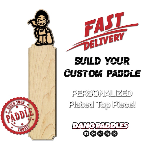 Build Your Own Custom Top Piece Greek Blank Big Little Paddle With Cut Out for Fraternity Sorority with Dang Paddles Craft