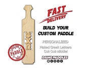 Build Your Own Custom Greek Traditional Blank Big Little Paddle With Cut Out for Fraternity Sorority with Dang Paddles Craft