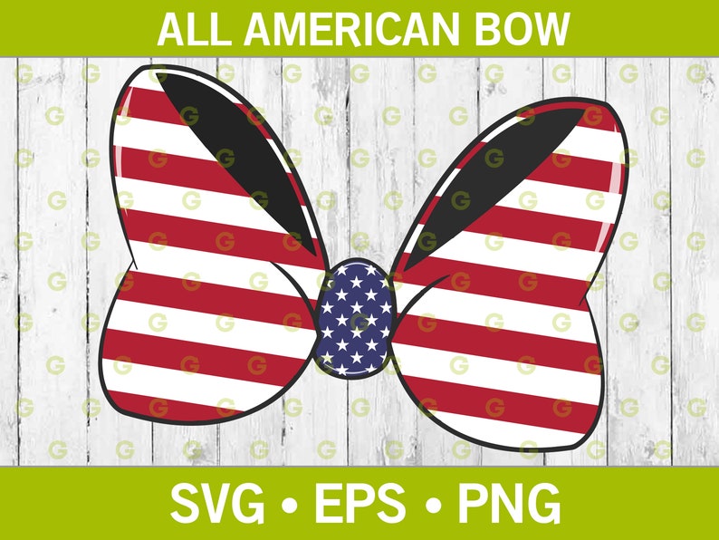 Download USA Fashion Bow SVG American Flag 4th of July SVG Design ...