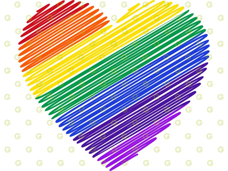 Download Abstract Pride SVG Rainbow Heart SVG Valentines Day SVG | Etsy